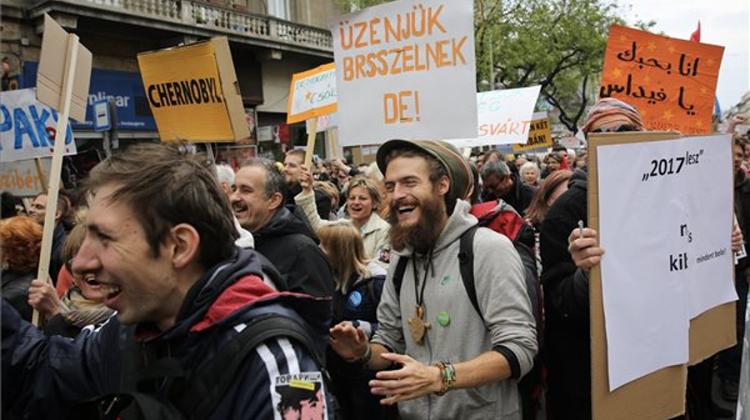 Satirical Party Stages Mock-Protest In Budapest