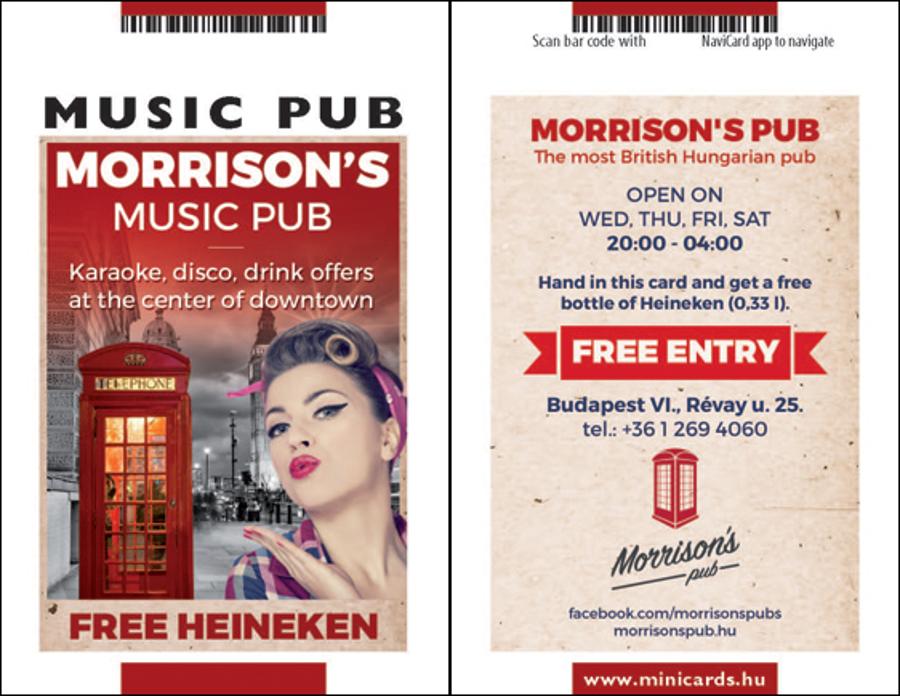Free Bottle Of Beer @ Morrison’s Music Pub