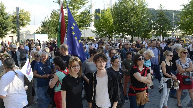 Civil Groups Stage Anti-Government Demonstration In Central Budapest