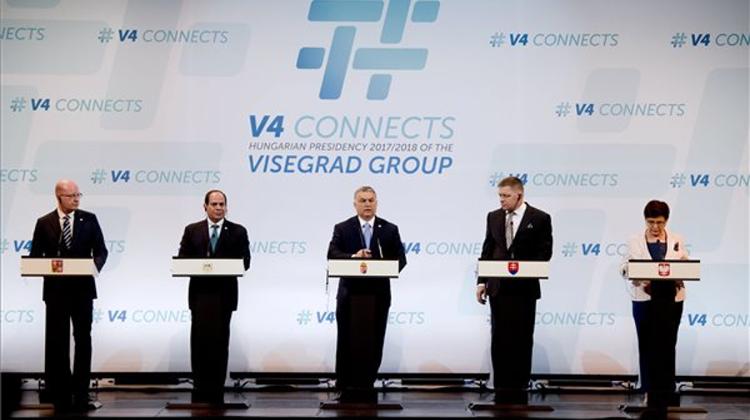 Meeting Of Visegrad Four Heads Of Government And The Egyptian President In Budapest